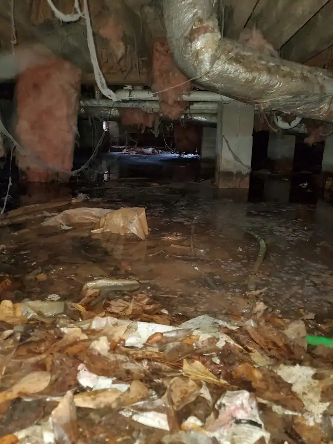 Crawl space flood assessment for Commercial Water Damage Restoration in Hanover